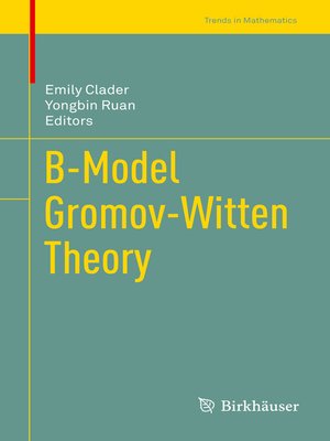 cover image of B-Model Gromov-Witten Theory